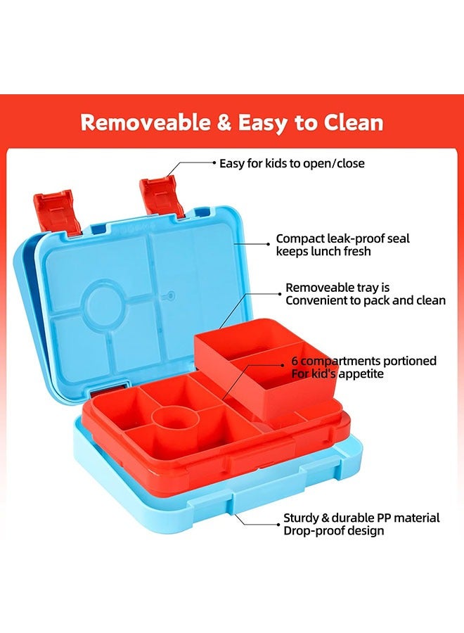 Arabest Bento Lunch Box for Kids & Toddlers, Leak-Proof Lunchbox with 5/11 Compartments - Back to School, Snack Containers for On-the-Go Meal, Made with Safe BPA-Free Material - Image 5