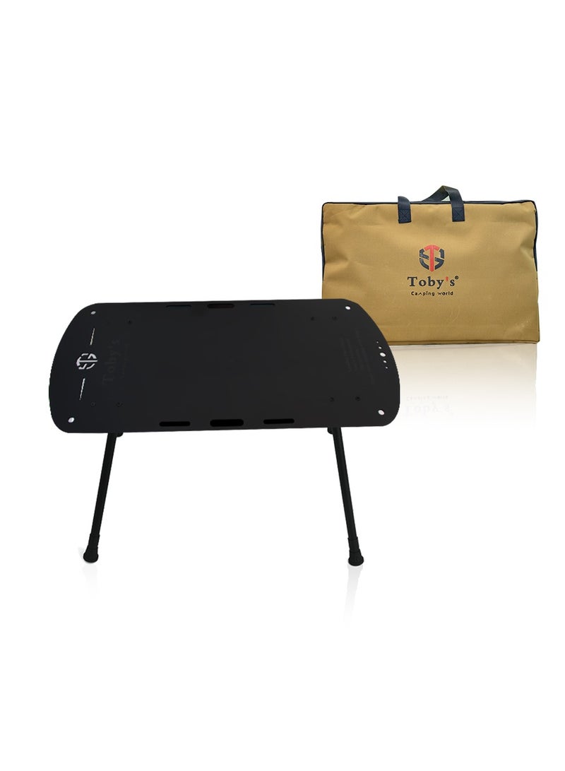 Toby's Toby’s Foldable Black Camping Table with Portable 18000W Titanium Alloy Gas Stove – Lightweight Outdoor Cooking and Dining Solution for Camping, Hiking, and Picnics - Image 5