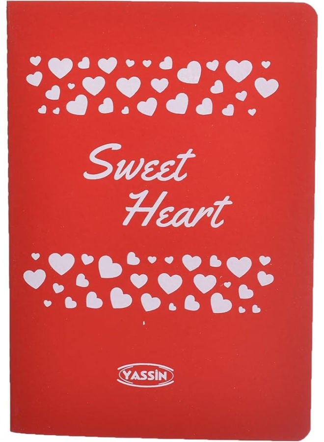 Yassin Sweet Heart Notebook, 14x20cm for Creative Journaling and Compact Notes - Image 1