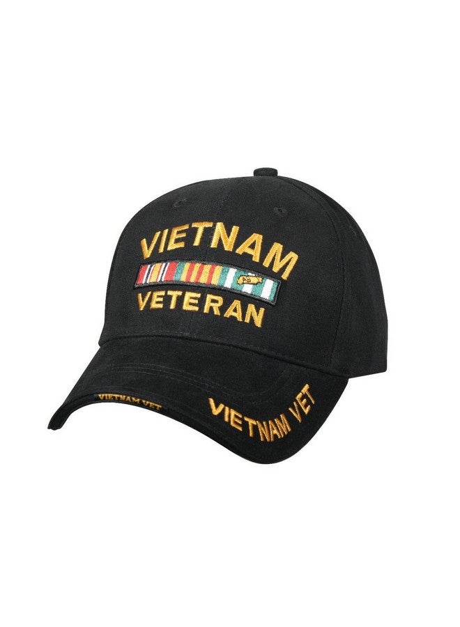 Rothco Deluxe Low Profile Vietnam Veteran Insignia Cap, Black