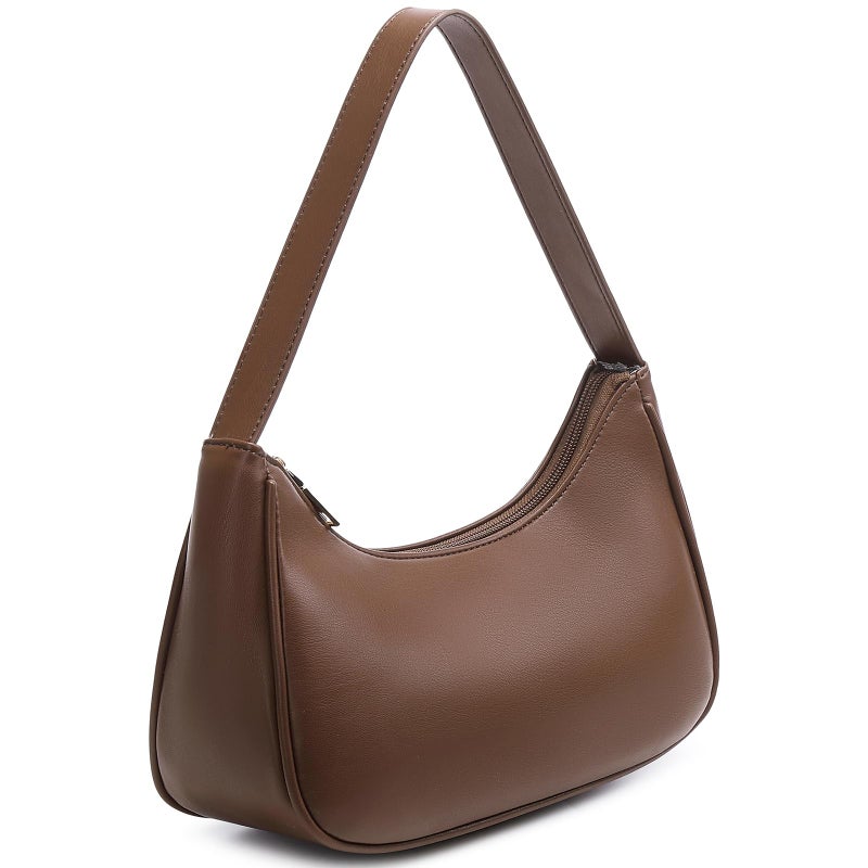 WSRYDJDL Fashion shoulder Bag for Women's Cute Hobo Tote Handbag Mini Clutch Underarm Purse for Daily Use/Work/Travel/Casual Outings (Coffee) - Image 2