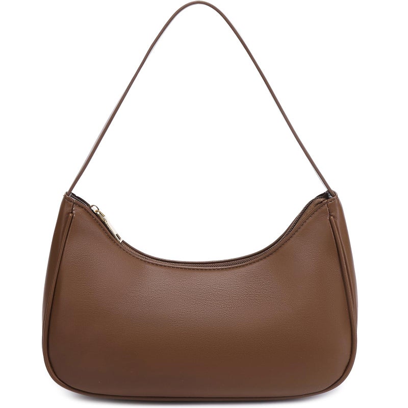 WSRYDJDL Fashion shoulder Bag for Women's Cute Hobo Tote Handbag Mini Clutch Underarm Purse for Daily Use/Work/Travel/Casual Outings (Coffee) - Image 1