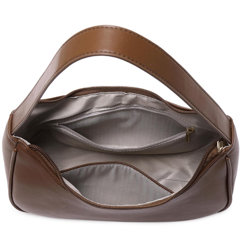 WSRYDJDL Fashion shoulder Bag for Women's Cute Hobo Tote Handbag Mini Clutch Underarm Purse for Daily Use/Work/Travel/Casual Outings (Coffee) - Image 5