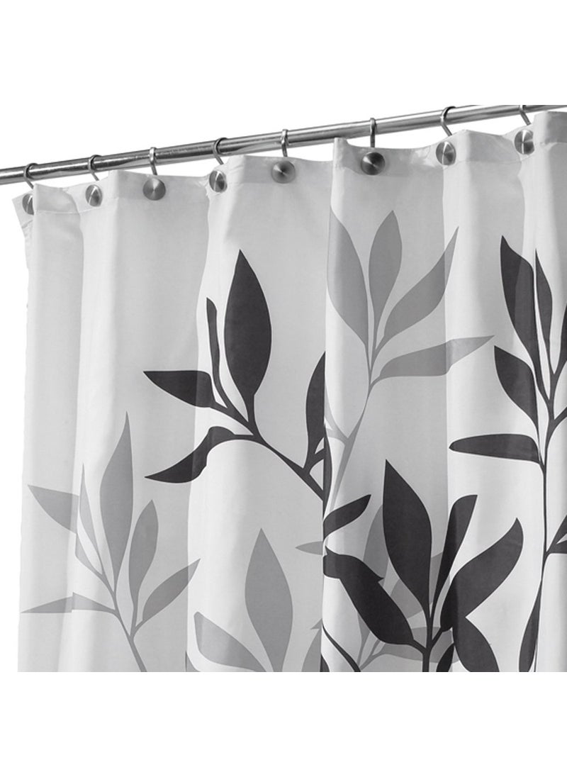 InterDesign InterDesign 35620 Shower Curtain  72 in W X 72 in L X 1/8 in T  Polyester  Neutral Black/Gray  - Image 1