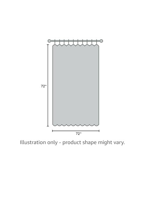 InterDesign InterDesign 35620 Shower Curtain  72 in W X 72 in L X 1/8 in T  Polyester  Neutral Black/Gray  - Image 3