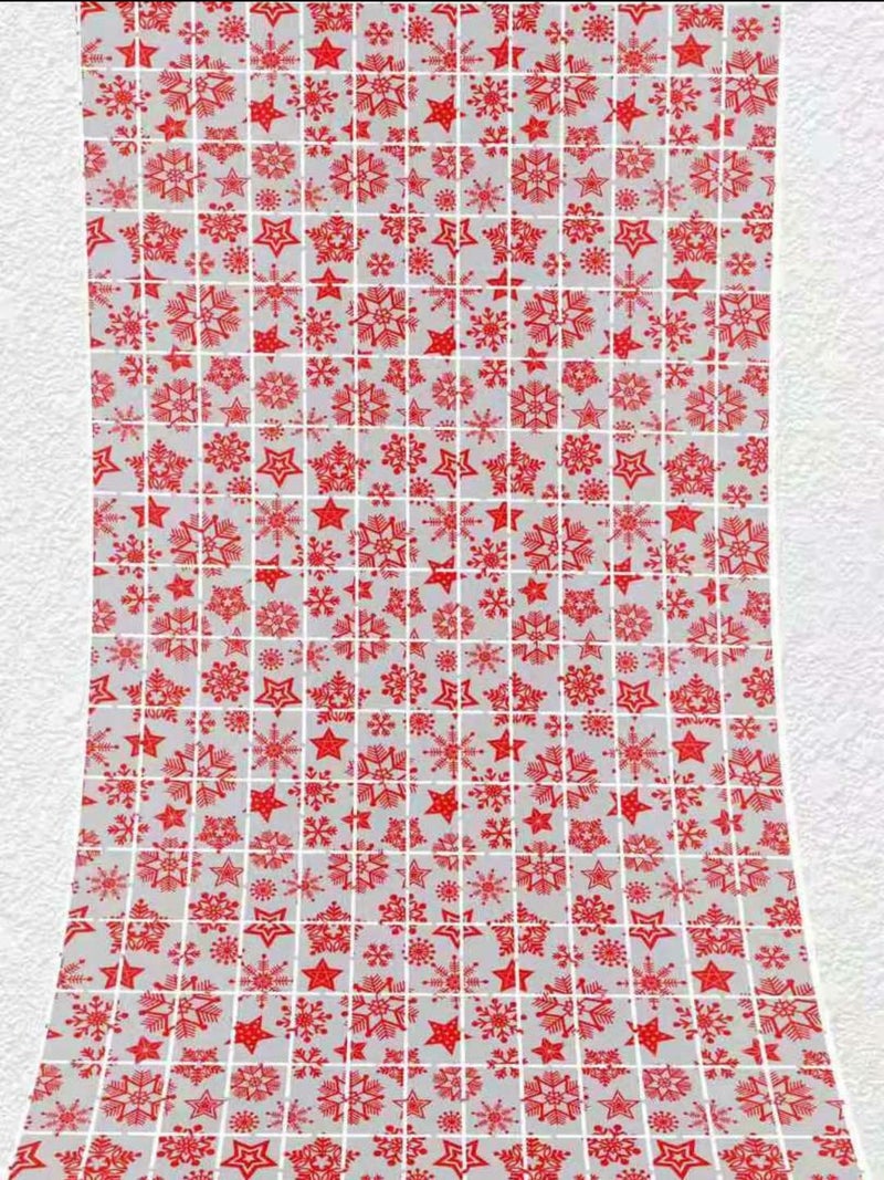 Atpata Funky Atpata Funky Christmas Party Paper Fans for Santa Claus Theme Xmas Party Decoration and Wall Backdrop Set of 6 Pcs Snowflake Box Curtain - Image 1
