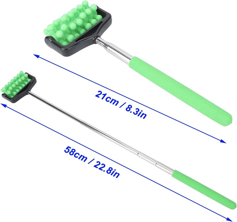 Ymiko Massage Stick Yoga Massage Stick for Men and Women Granular Body Massage Tool Telescopic Roller Massage Stick Home Neck Leg Back Body Massage StickGreen - Image 4