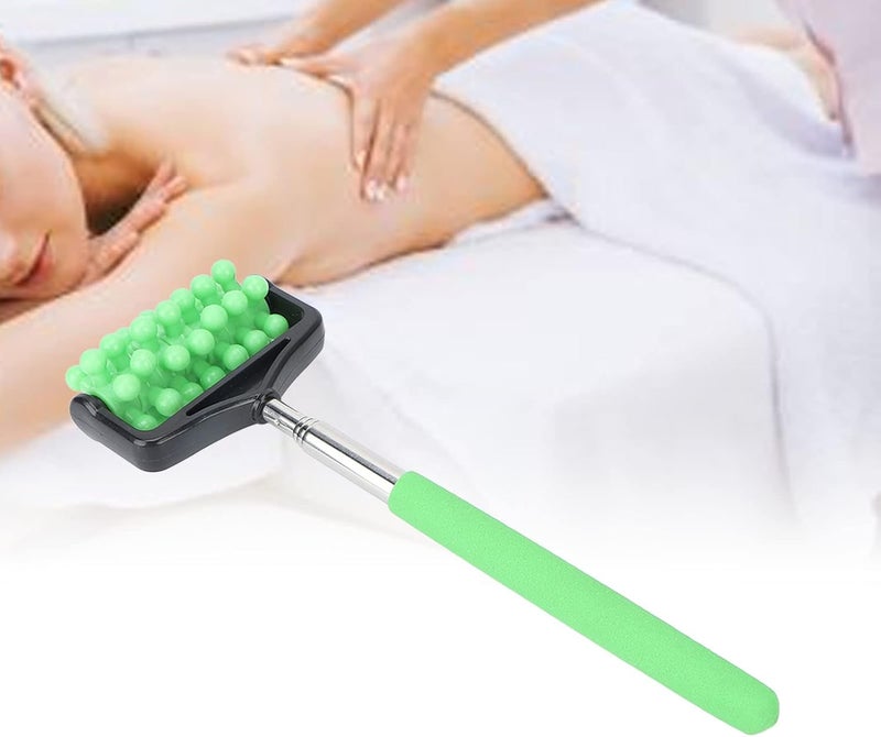 Ymiko Massage Stick Yoga Massage Stick for Men and Women Granular Body Massage Tool Telescopic Roller Massage Stick Home Neck Leg Back Body Massage StickGreen - Image 2