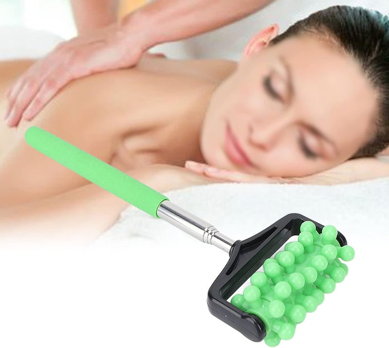 Ymiko Massage Stick Yoga Massage Stick for Men and Women Granular Body Massage Tool Telescopic Roller Massage Stick Home Neck Leg Back Body Massage StickGreen - Image 3