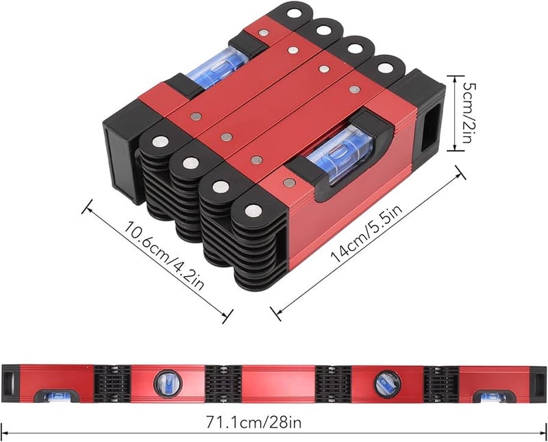 Aluminum Alloy Folding Level Tool Compact Multi Angle Measuring for Cabinet Installation - Image 3