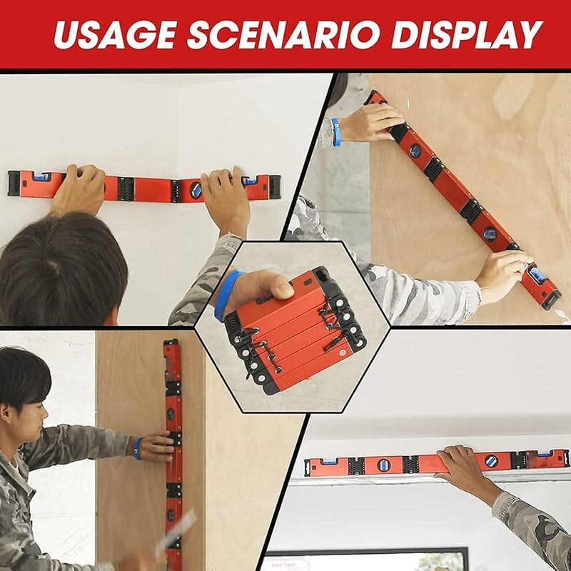 Aluminum Alloy Folding Level Tool Compact Multi Angle Measuring for Cabinet Installation - Image 4
