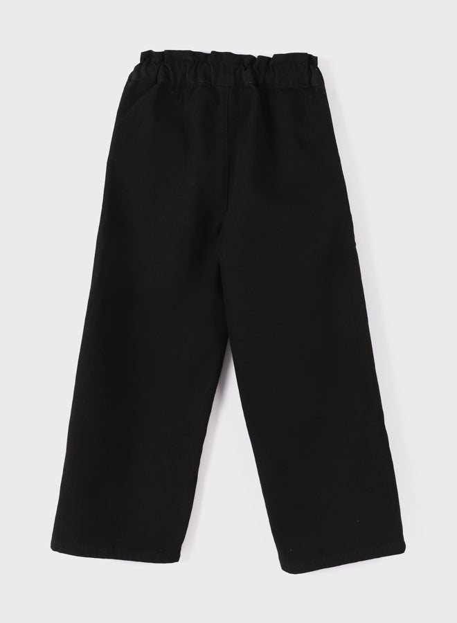 LC WAIKIKI Elastic Waist Wide Leg Girl Jean Trousers  - Image 4