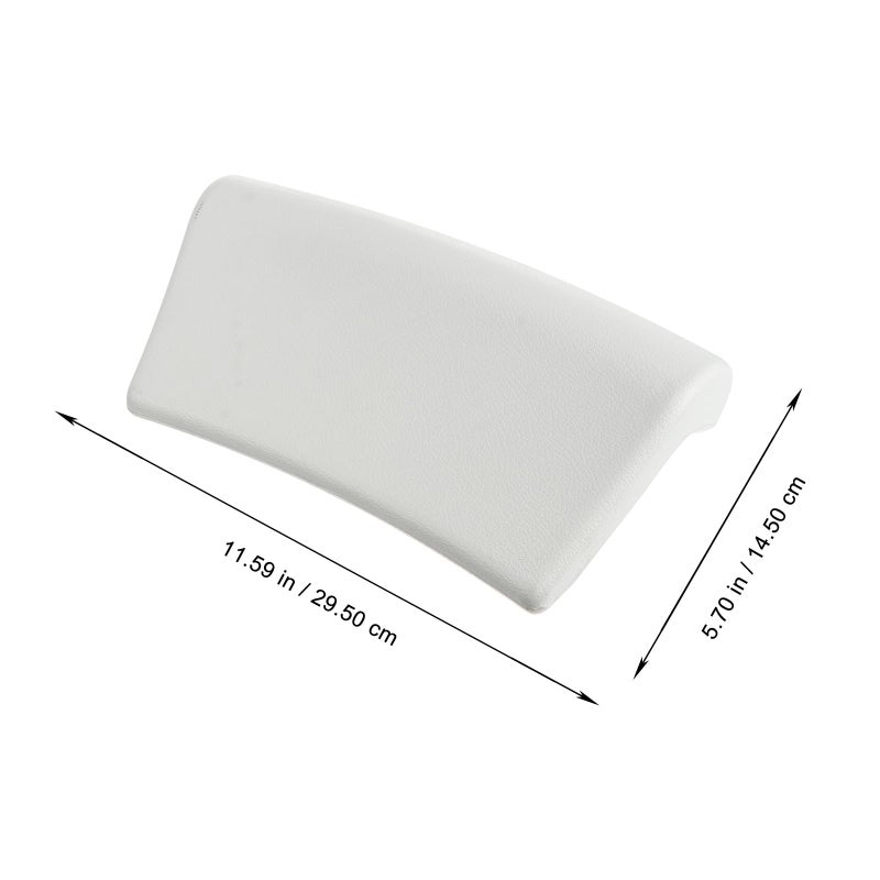 White Bathtub Pillow for Adults with Strong Suction Cups Neck Head Cushion Bathroom Accessories - Image 3