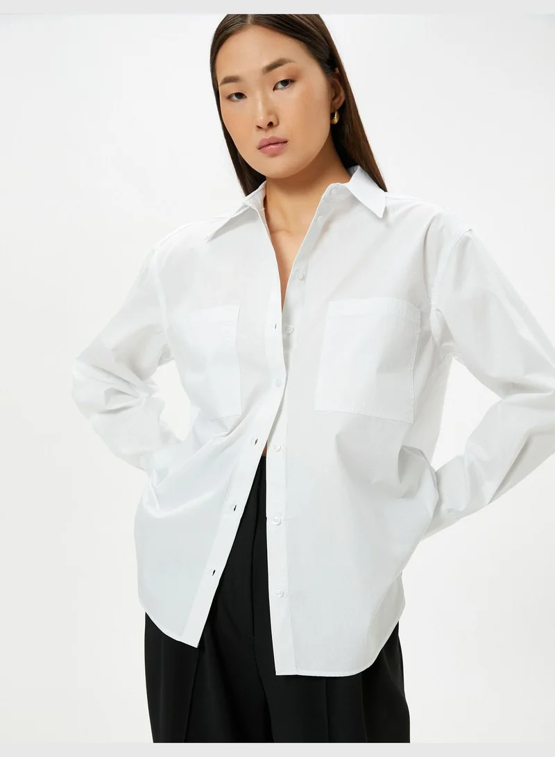 KOTON Regular Fit Long Sleeve Buttoned Classic Shirt