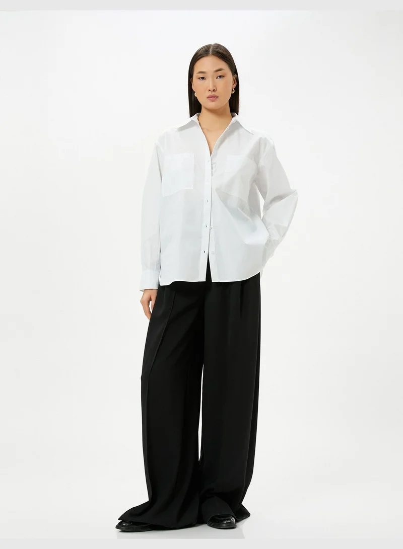 KOTON Regular Fit Long Sleeve Buttoned Classic Shirt