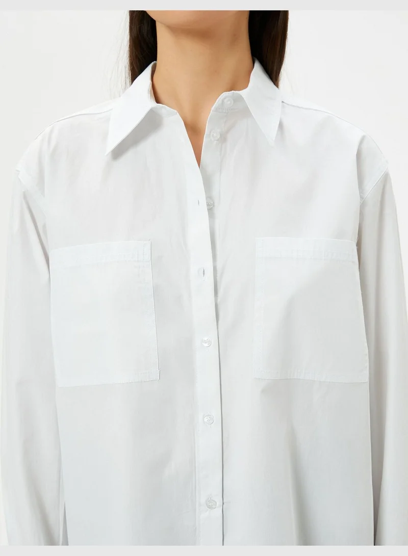 KOTON Regular Fit Long Sleeve Buttoned Classic Shirt