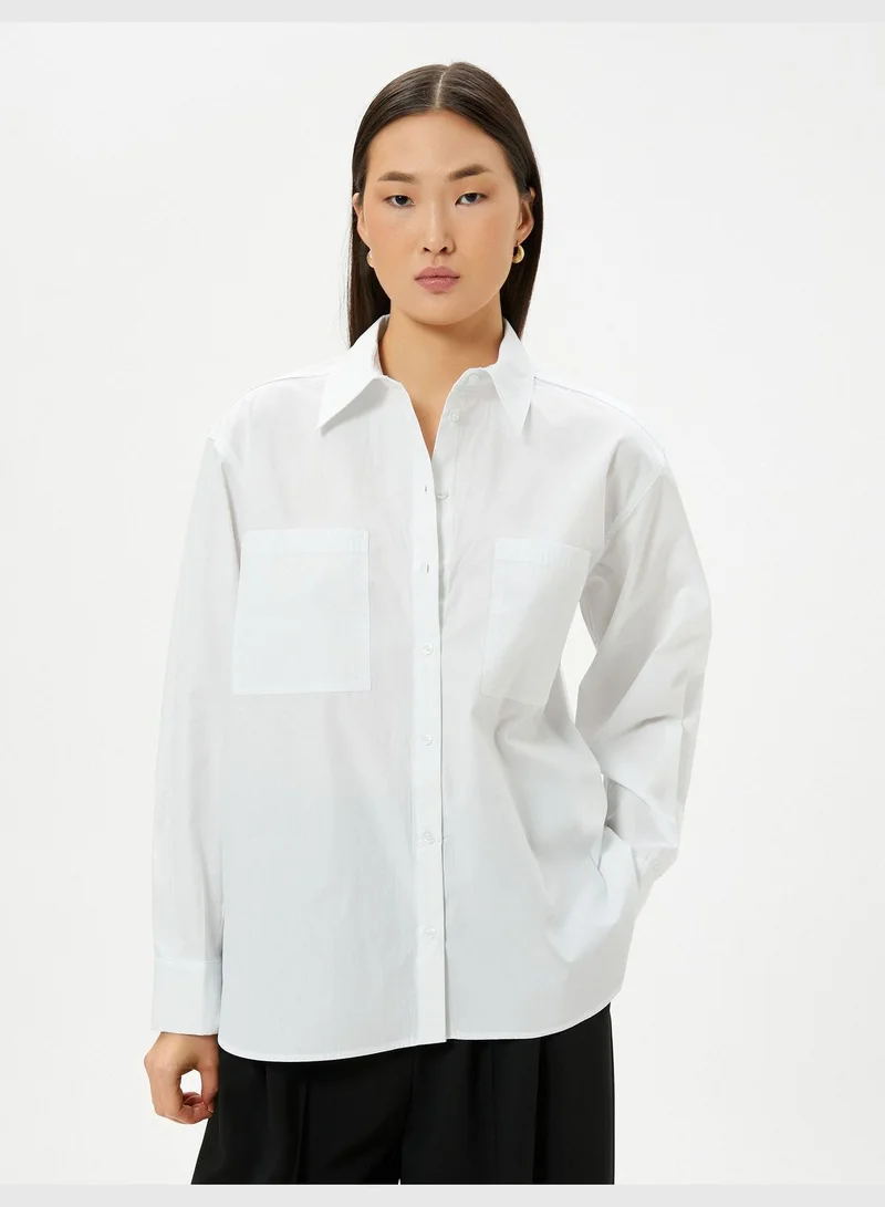 KOTON Regular Fit Long Sleeve Buttoned Classic Shirt