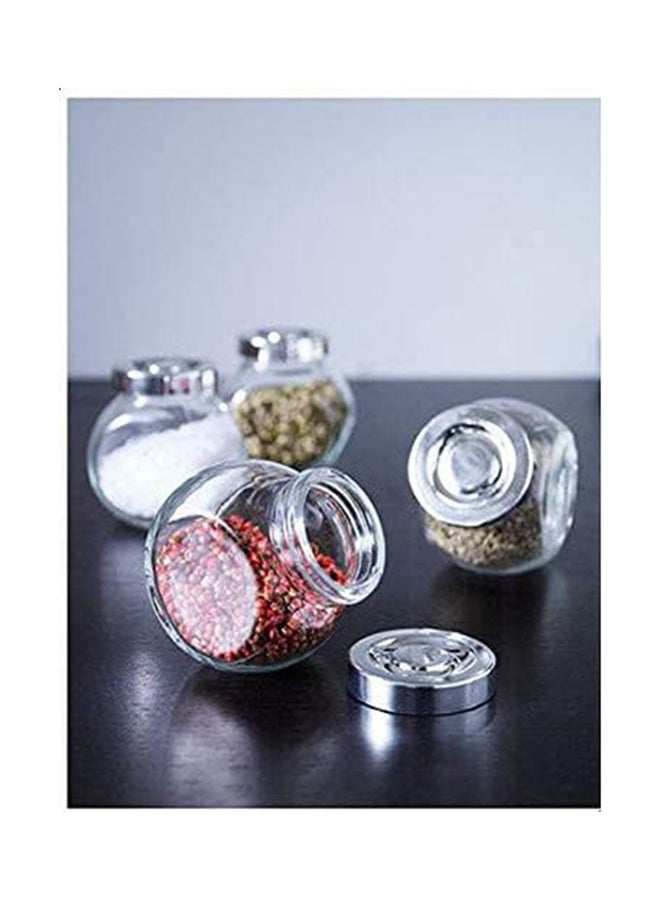 4 Glass Jars For Spices, Dry Fruits Upright Or Diagonal Standing (130Ml) 425.3 X 9 X 8.2 Cm - Image 4