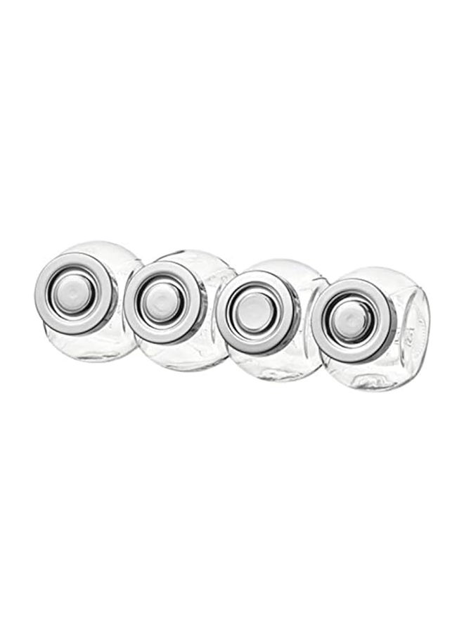 4 Glass Jars For Spices, Dry Fruits Upright Or Diagonal Standing (130Ml) 425.3 X 9 X 8.2 Cm - Image 2