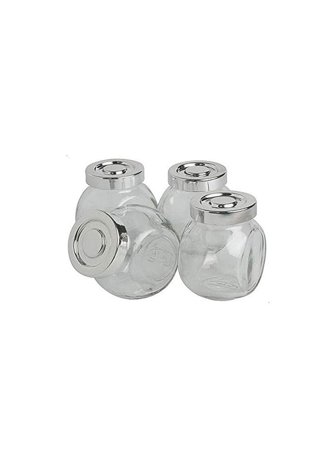 4 Glass Jars For Spices, Dry Fruits Upright Or Diagonal Standing (130Ml) 425.3 X 9 X 8.2 Cm - Image 3