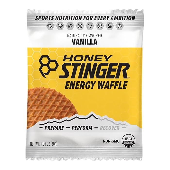 Honey Stinger Organic Vanilla Waffle, Energy Stroopwafel for Exercise, Endurance and Performance, Sports Nutrition for Home & Gym, Pre and Post Workout, Box of 16 Waffles, 16.96 Ounce - Image 3
