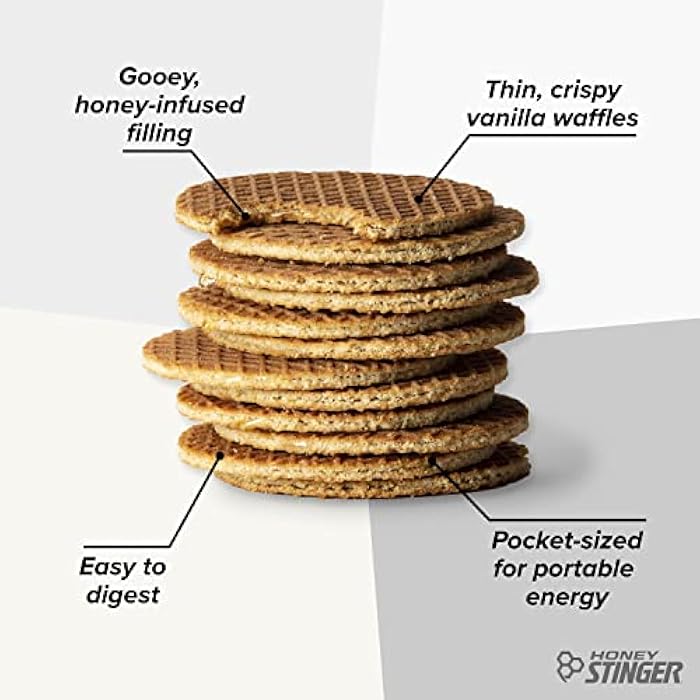 Honey Stinger Organic Vanilla Waffle, Energy Stroopwafel for Exercise, Endurance and Performance, Sports Nutrition for Home & Gym, Pre and Post Workout, Box of 16 Waffles, 16.96 Ounce - Image 4