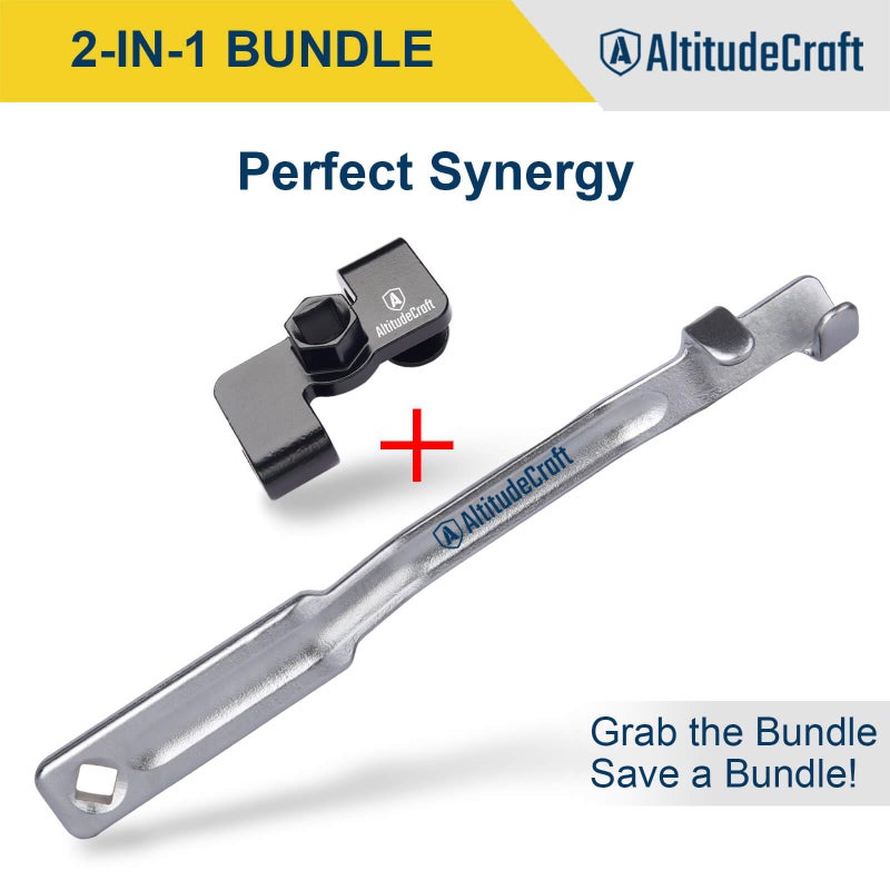 AltitudeCraft Wrench Extender & Wrench Extender Tool Bar Set, 1/2" Drive & 13.5" Wrench Extension, Extension Wrench - Image 3