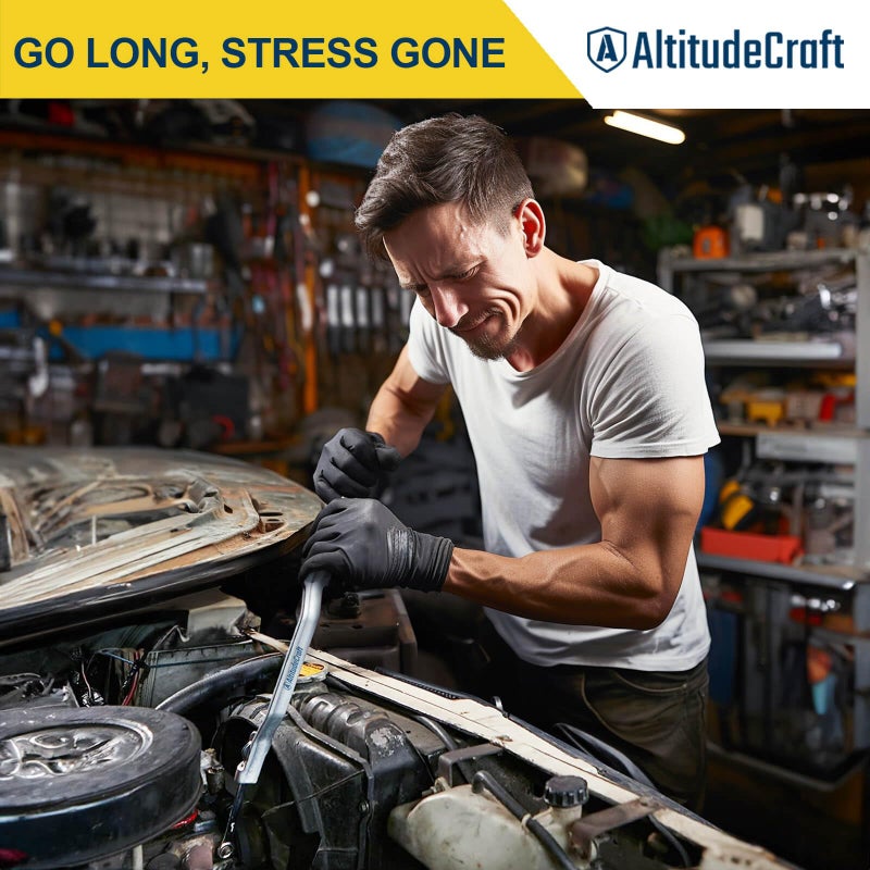 AltitudeCraft Wrench Extender & Wrench Extender Tool Bar Set, 1/2" Drive & 13.5" Wrench Extension, Extension Wrench - Image 2