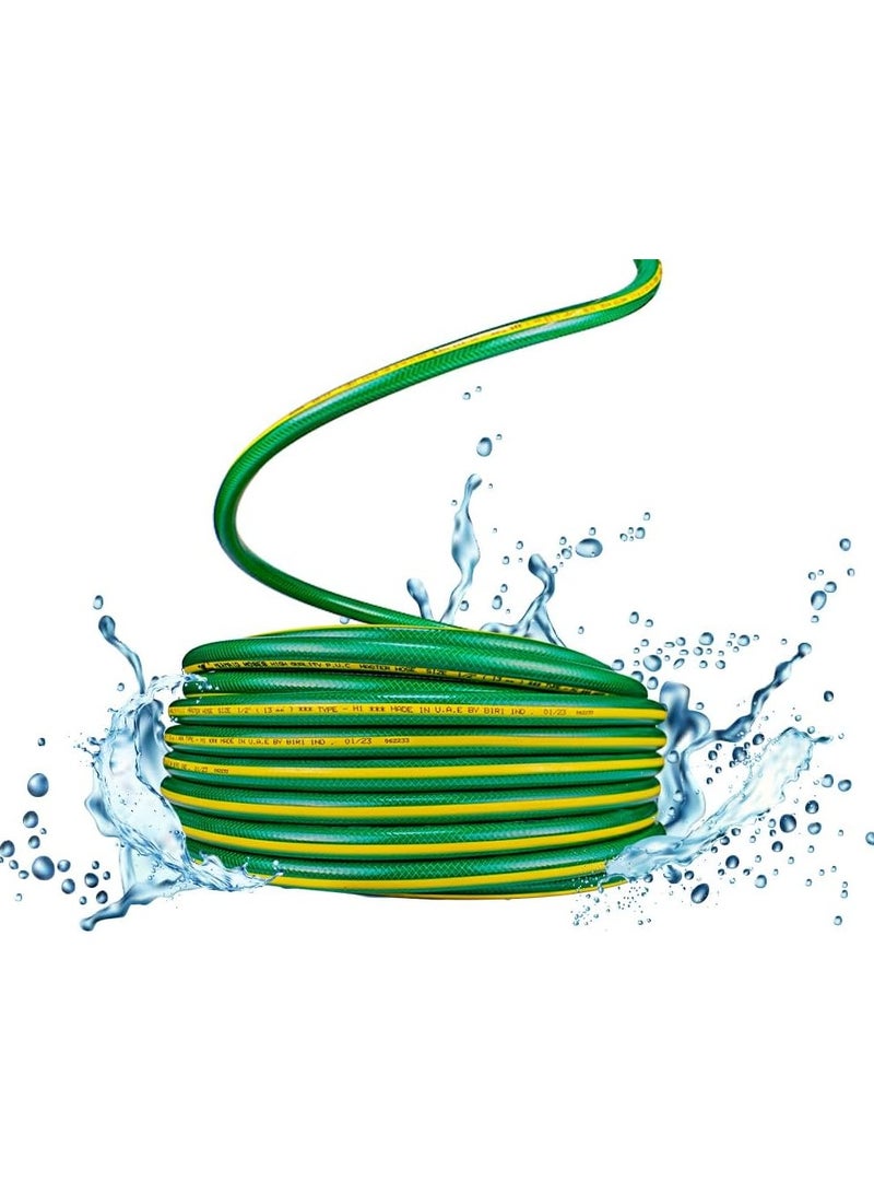 Mermaid 50 Meter Garden Water Hose, Reinforced 3/4 Inch – Durable Green Hose for Outdoor Use  - Image 1