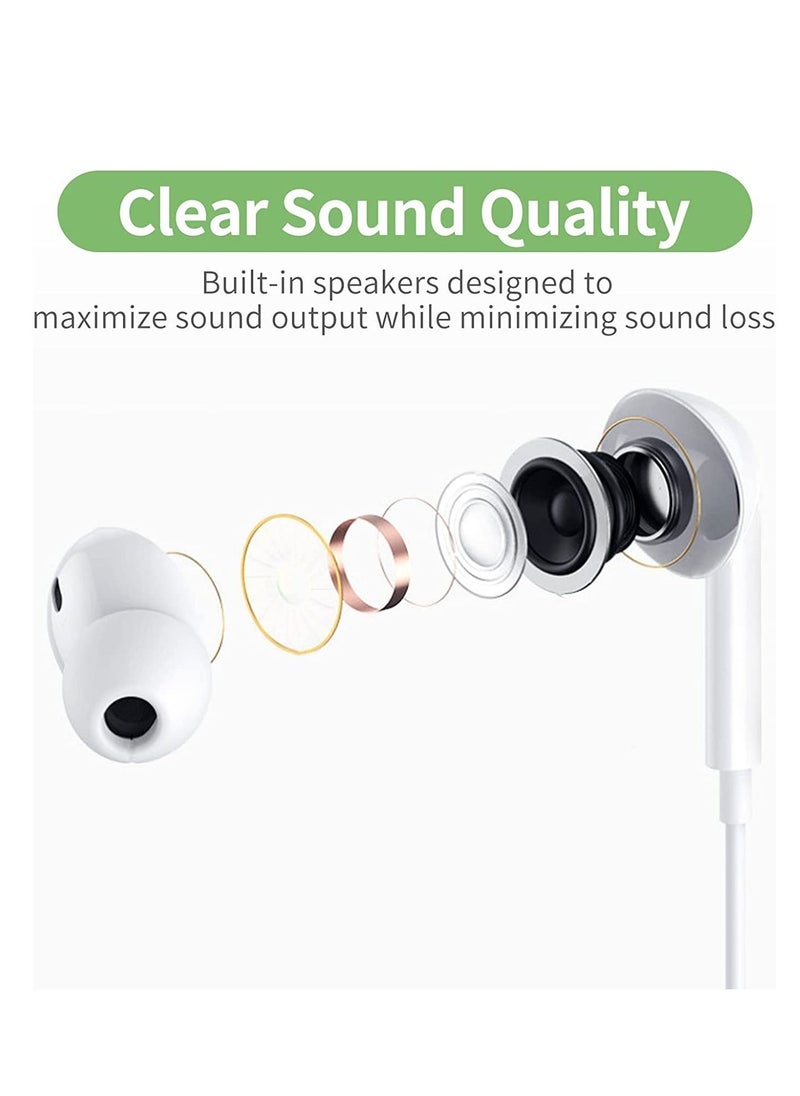USB C Headphone, Type C Earbuds Wired Earphones with Microphone and Volume Control,in-Ear Earbud Noise Isolating for Google Pixel Oneplus Samsung Galaxy iPad Pro and MacBook
