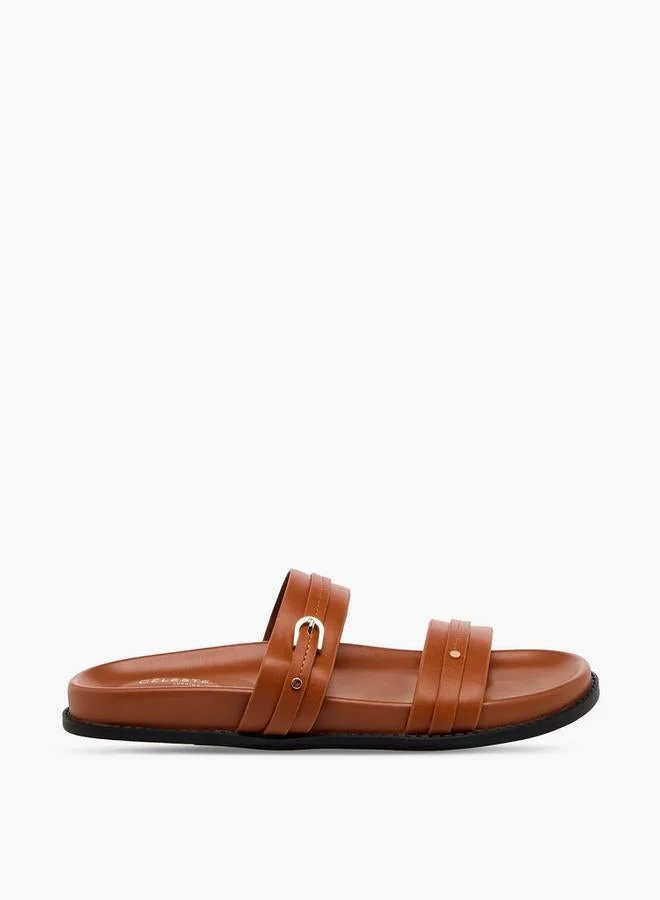 Celeste Women Buckle Detail Flat Sandals