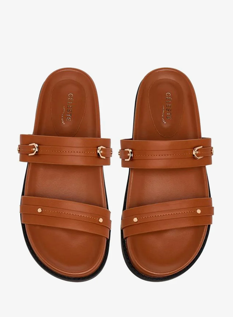Celeste Women Buckle Detail Flat Sandals