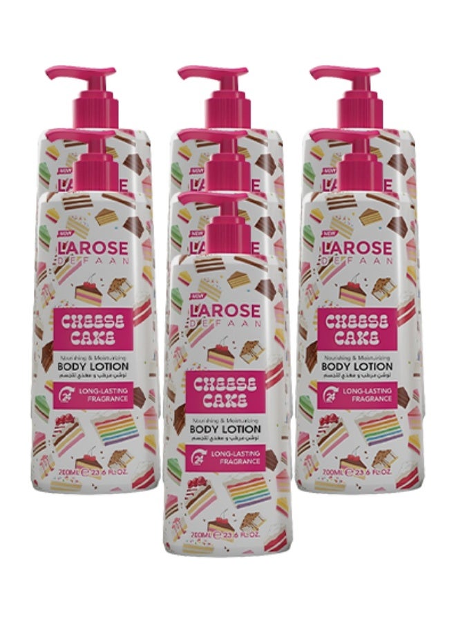 La Rose 7 Pieces Cheese Cake Nourishing & Moisturizing Body Lotion Long Lasting Fragrance 700ml - Image 1