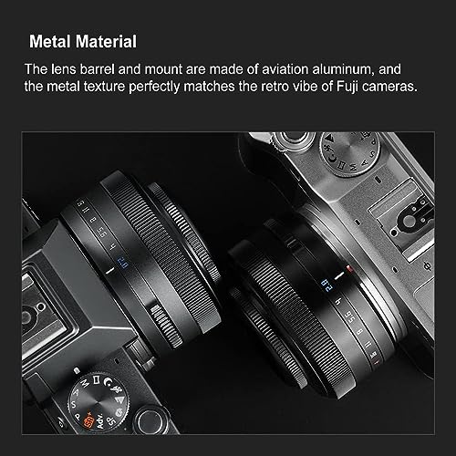 TTArtisan AF 27mm F2.8 f/2.8 XF-Mount APS-C Auto Focus STM Lens for Fujifilm Fuji X-Mount Cameras X-T10 X-T2 X-T20 X-T30 X-T3 X-T4 X-T5 X-T100 X-T200 X-T30 X-PR01 X-PR02 X-PR03 X-E4 -Black - Image 3