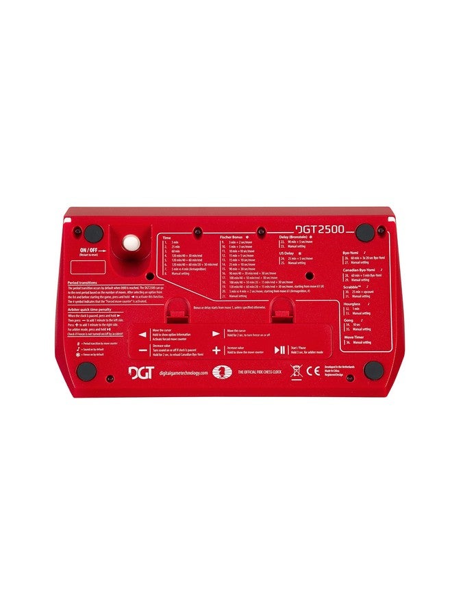 دي جي تي ساعة/مؤقت الشطرنج الرقمية الرسمية للاتحاد الدولي للشطرنج Dgt 2500 - تم إصدارها للتو - Image 3