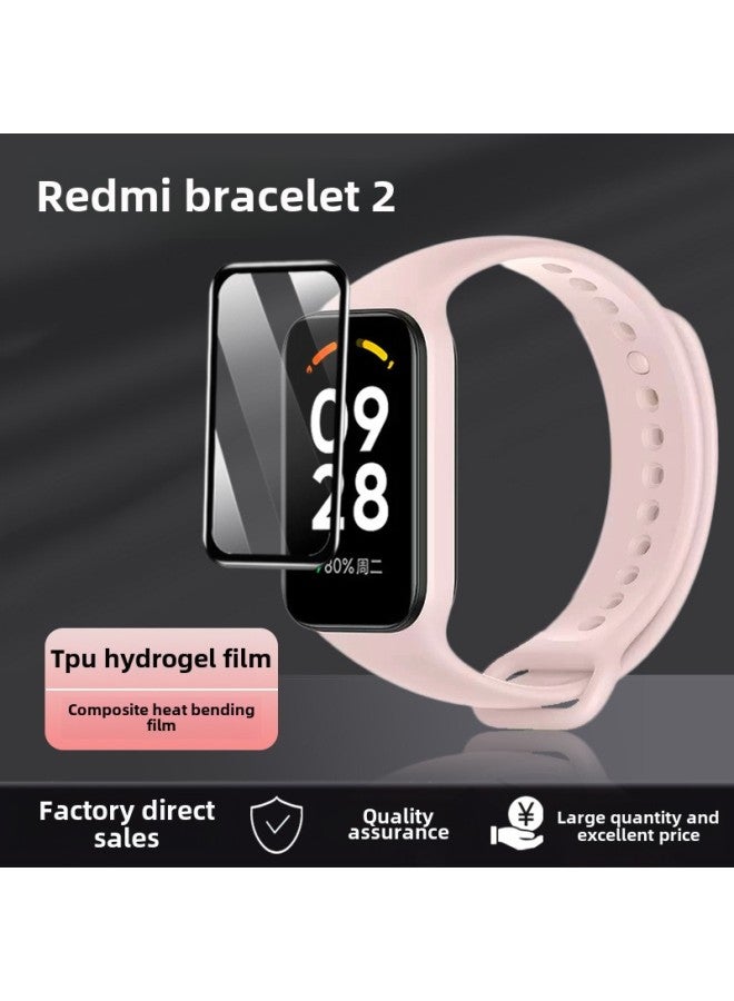 For Red Rice Redmi Bracelet 2 Film PMMA Composite 3D Hot Bending Film Band Pro Eye Protection Hydraulic Protective Film-Color:TPU White Film Two Pack (double Standard)-Dimensions:Red Rice Bracelet 1  - Image 2