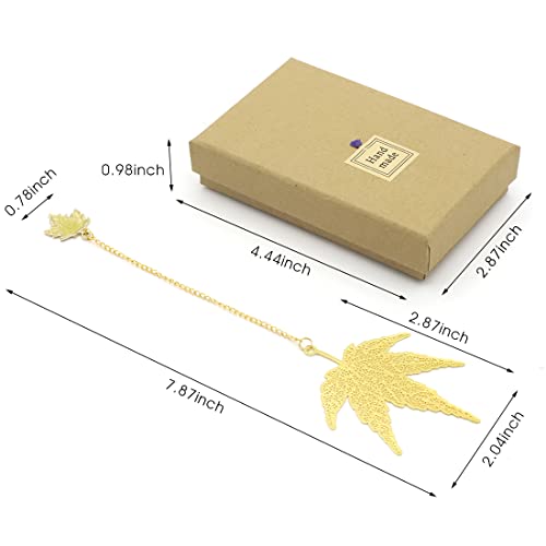 Supvox® Metal Maple Leaf Bookmark, Hollow Bookmarks for Reading Enthusiasts and Gifting, Bookmark Gift for Teachers Women Student, Mothers Day Christmas Valentine's Day Appreciation Gifts - Image 2