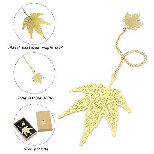 Supvox® Metal Maple Leaf Bookmark, Hollow Bookmarks for Reading Enthusiasts and Gifting, Bookmark Gift for Teachers Women Student, Mothers Day Christmas Valentine's Day Appreciation Gifts - Image 3