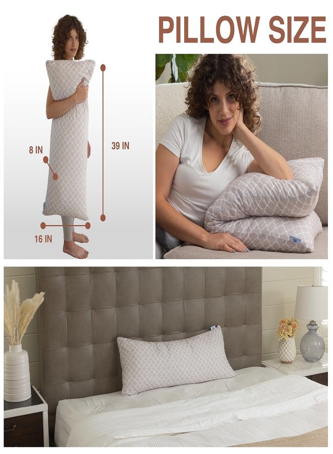 Pharmedoc Body Pillow, Pregnancy Pillows, Side Sleeper Pillow, Long, Memory Foam Pillow, Arabesque - Image 4