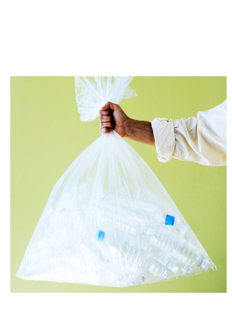 Terabyte أكياس قمامة قوية وقابلة للتحلل القابل للتصرف، عبوة 5 من 5 قطع (25 قطعة) أكياس قمامة صغيرة سوداء، أكياس قمامة قوية، بطانة سلة المهملات، للمنزل، المطبخ، المكتب 90 × 110 سم 20 كجم - Image 4