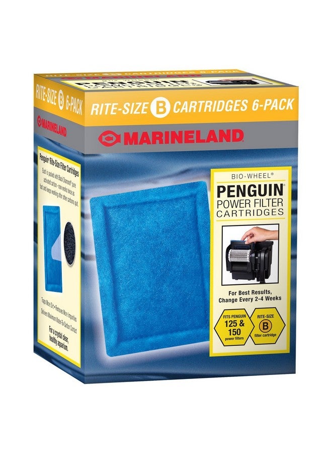 مارين لاند خرطوشة فلتر الطاقة مارينلاند بينجوين، مقاس B، 6 قطع، خرطوشة بديلة لترشيح أحواض السمك - Image 1