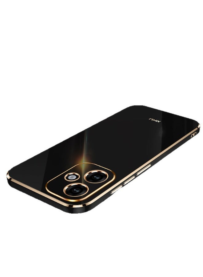 SanHu for Redmi 13C 5G Case, Plating Soft Back Cover, Raised Full Camera Protection, Slim Thin TPU Mobile Phone Case for Redmi 13C 5G, Black - Image 3