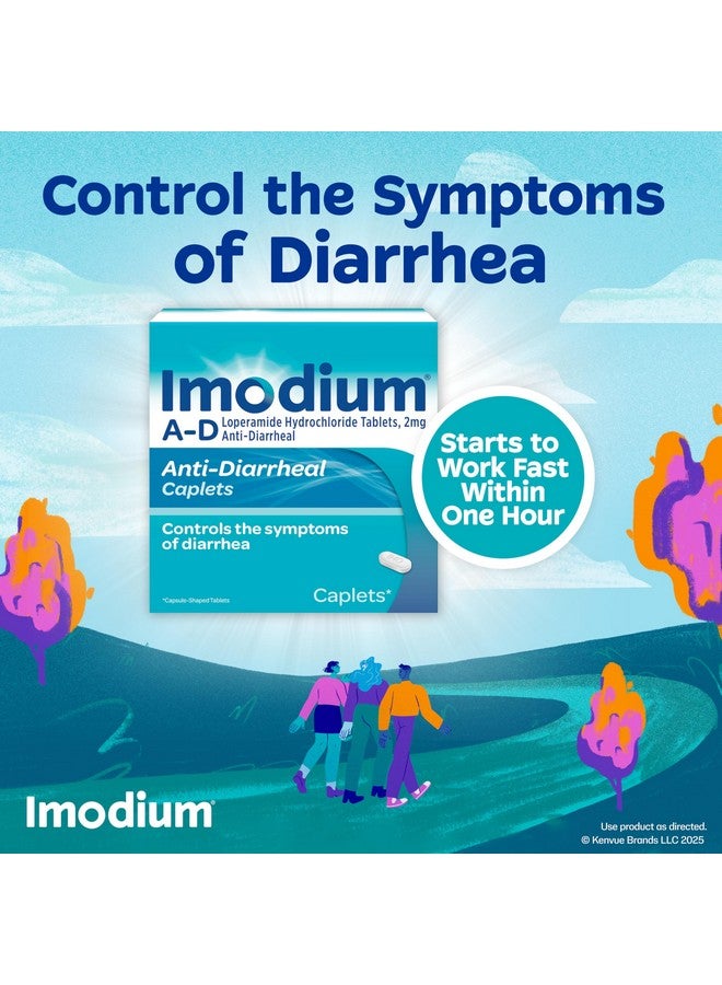 Imodium AD Diarrhea Relief Caplets with Loperamide Hydrochloride, 12 Count - Image 1