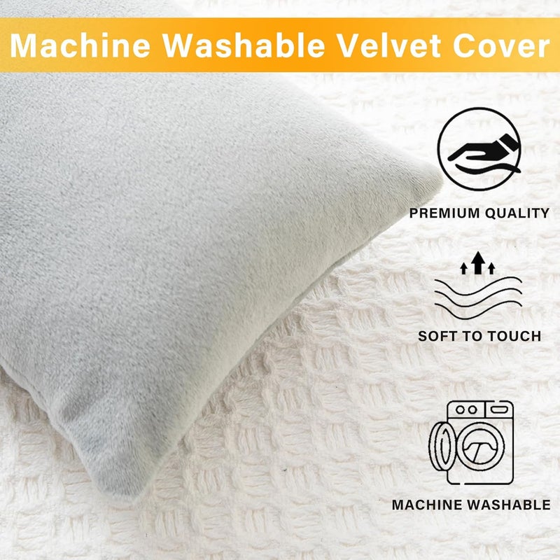 1 MIDDLE ONE 2 Pack Small Pillow, Memory Foam Mini Pillow 11 X 7 Inches for Travel, Sleeping, Nap and Neck, Knee, Lumbar Support, Tiny Pillow Cushion for Pet, Dogs (Grey) - Image 4