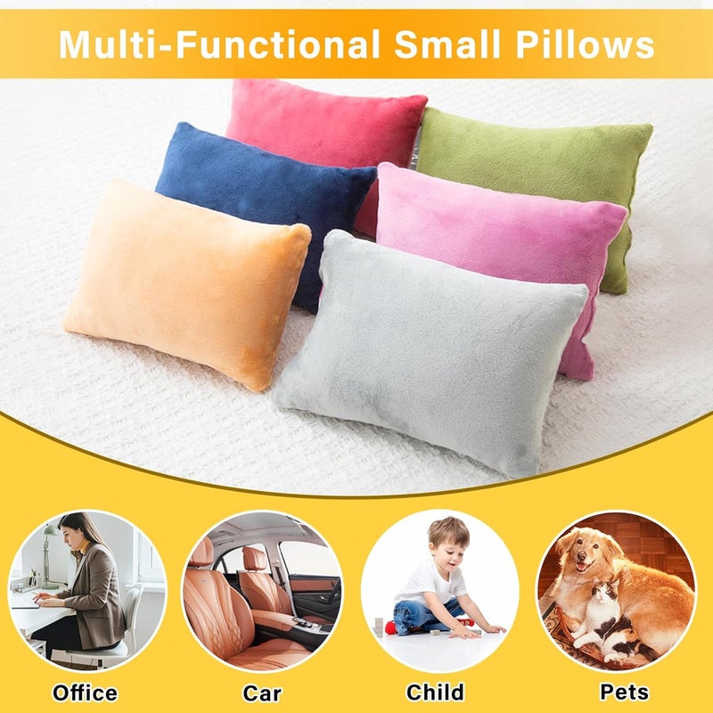 1 MIDDLE ONE 2 Pack Small Pillow, Memory Foam Mini Pillow 11 X 7 Inches for Travel, Sleeping, Nap and Neck, Knee, Lumbar Support, Tiny Pillow Cushion for Pet, Dogs (Grey) - Image 5