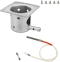 Grisun Fire Burn Pot and Hot Rod Ignitor Kit Replacement Parts for Pit Boss and Traeger Pellet Grill with Screws and - Image 1