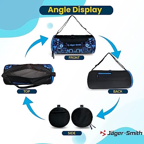 Jager_Smith Jager-Smith GB 500 Multipurpose Gym Bag with Shoe Compartment (Black, Blue) - Image 2