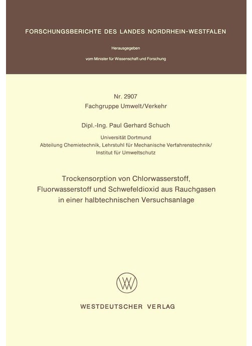 Trockensorption von Chlorwasserstoff, Fluorwasserstoff und Schwefeldioxid aus Rauchgasen in einer halbtechnischen Versuchsanlage