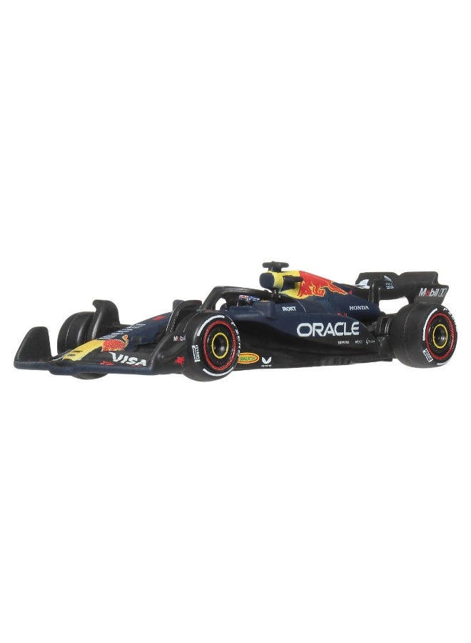 Hot Wheels Red Bull Max Verstappen #1, 1:64 Scale Premium Die-Cast Formula 1® Collectible Toy Race Car with Real Riders Tires & Metal/Metal Body & Chassis - Image 5