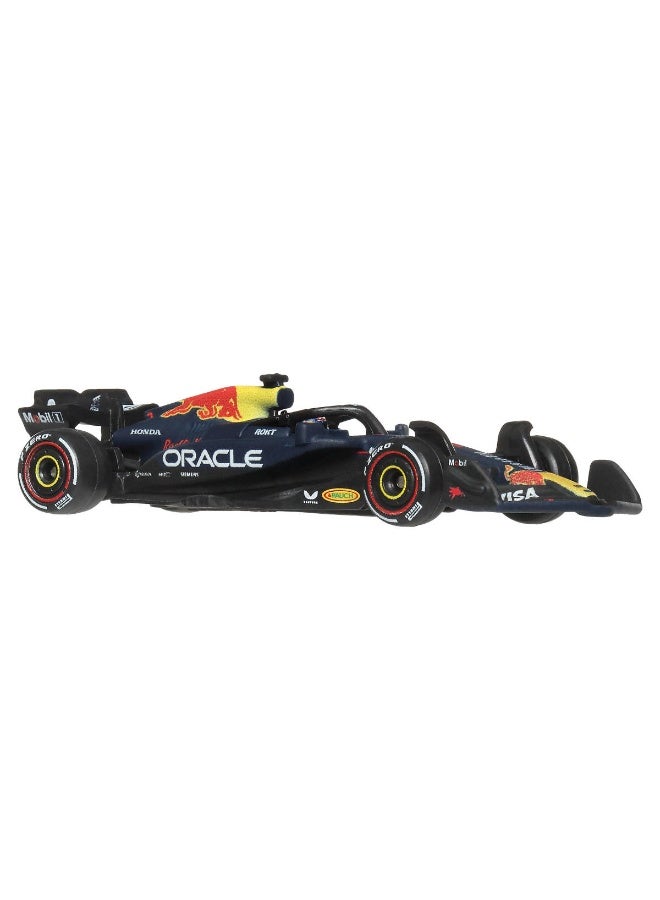 Hot Wheels Red Bull Max Verstappen #1, 1:64 Scale Premium Die-Cast Formula 1® Collectible Toy Race Car with Real Riders Tires & Metal/Metal Body & Chassis - Image 2